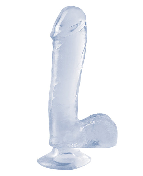 Basix Rubber Works Large Dildo | Clear 7.5" Big Dildo | Suction Cup Dildo | Best Dildo