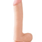 Basix Rubber Works Realistic Dildo | 10" Big Dildo | Flesh Suction Cup Dildo