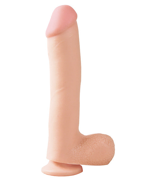 Basix Rubber Works Realistic Dildo | 10" Big Dildo | Flesh Suction Cup Dildo