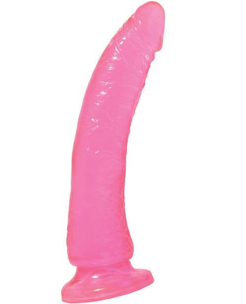 Basix Rubber Works Large Dildo | Pink Slim 7" Big Dildo | Suction Cup Dildo | Best Dildo