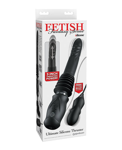 Fetish Fantasy Thrusting Vibrator | Ultimate Silicone 3x Bullet Vibrator | Black Suction Cup | Best Vibrator for Women