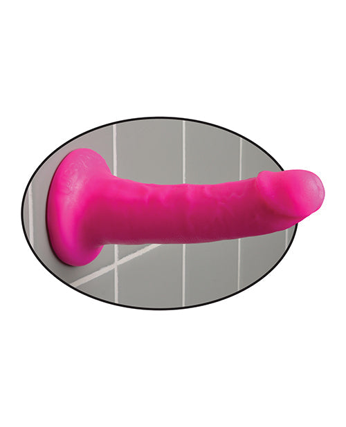 Dillio 6" Slim Large Dildo | Pink Dildo  | Suction Cup Dildo | Slender Flexible Realistic Dildo