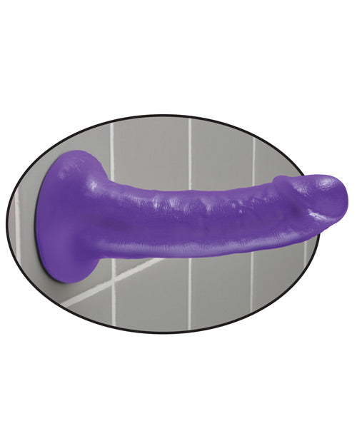 Dillio 6" Big Dildo | Slim Purple Realistic Dildo | Suction Cup Dildo | Large Dildo