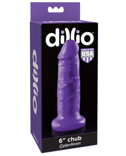 Dillio 6" Big Dildo | Chub Purple Large Dildo | Realistic Dildo | Suction Cup Dildo