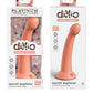 Dillio Large Dildo | Platinum 6" Big Dildo | Secret Explorer Silicone Dildo | Peach Suction Cup Dildo