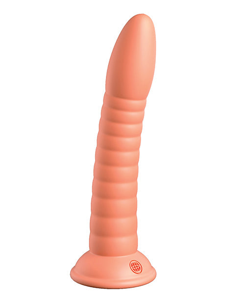 Dillio Platinum Large Dildo | 7" Big Dildo | Wild Thing Silicone Dildo | Peach Suction Cup Dildo