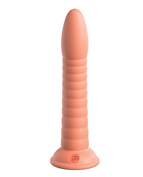 Dillio Platinum Large Dildo | 7" Big Dildo | Wild Thing Silicone Dildo | Peach Suction Cup Dildo