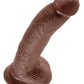 King Cock 9" Big Dildo with Balls | Brown Suction Cup Dildo | Large Dildo | Realistic Dildo