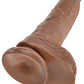 King Cock 10" Big Dildo with Balls | Tan Suction Cup Dildo | Large Dildo