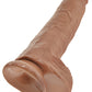 King Cock 11" Big Dildo with Balls | Tan Suction Cup Dildo | Giant Dildo | Large Dildo