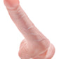 King Cock 6" Big Dildo with Balls | Flesh Suction Cup Dildo | Large Dildo | Realistic Dildo