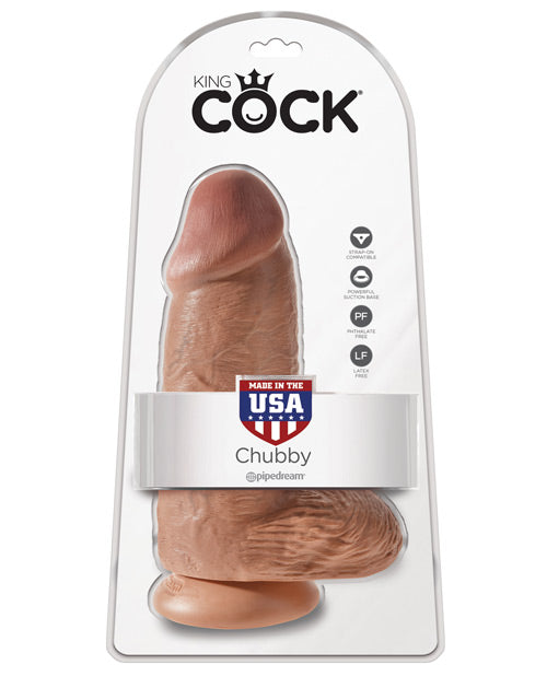 King Cock 9" Big Dildo | Chubby Large Dildo | Tan Suction Cup Dildo | Realistic Dildo