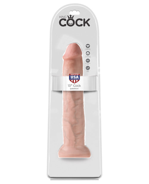 King Cock 13" Big Dildo | Flesh Suction Cup Dildo | Large Dildo | Giant Dildo