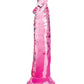 King Cock Large Dildo | Clear 8" Big Dildo | Pink Dildo | Suction Cup Dildo | Realistic Dildo