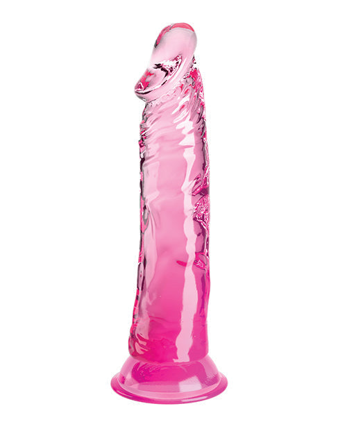 King Cock Large Dildo | Clear 8" Big Dildo | Pink Dildo | Suction Cup Dildo | Realistic Dildo