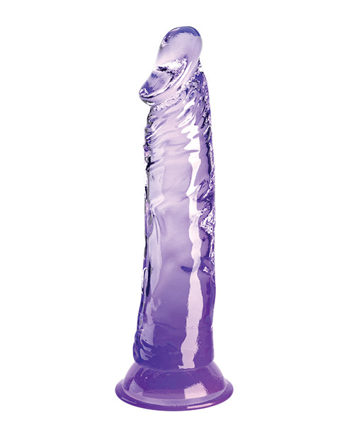 King Cock Large Dildo | Clear 8" Big Dildo | Purple Dildo | Suction Cup Dildo | Realistic Dildo