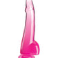 King Cock Large Dildo | Clear 10" Big Dildo with Balls | Pink Dildo | Suction Cup Dildo