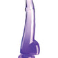 King Cock Large Dildo | Clear 10" Dildo with Balls | Purple Dildo | Suction Cup Dildo