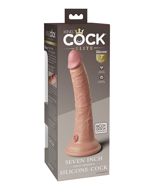 King Cock Elite Large Dildo | Light 7" Big Dildo | Dual Density Silicone | Suction Cup Dildo