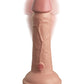 King Cock Elite 6" Dual Density Vibrating Silicone Cock - Light