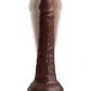 King Cock Elite 7" Dual Density Vibrating Silicone Cock w/Remote - Brown