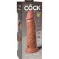 King Cock Elite 8" Dual Density Vibrating Silicone Cock - Tan