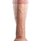 King Cock Elite 9" Dual Density Vibrating Silicone Cock w/Remote - Light