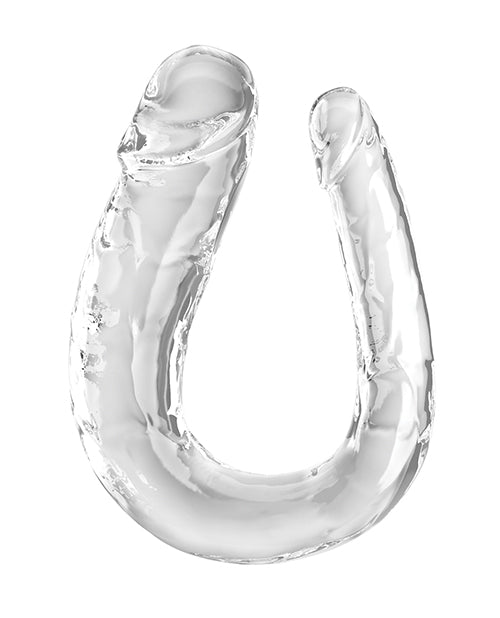 King Cock 17" Big Dildo | Clear Double Dildo | Large Dildo | Realistic Dildo | Flexible Basic Dildo