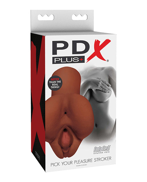 PDX Plus Pick Your Pleasure Stroker - Brown