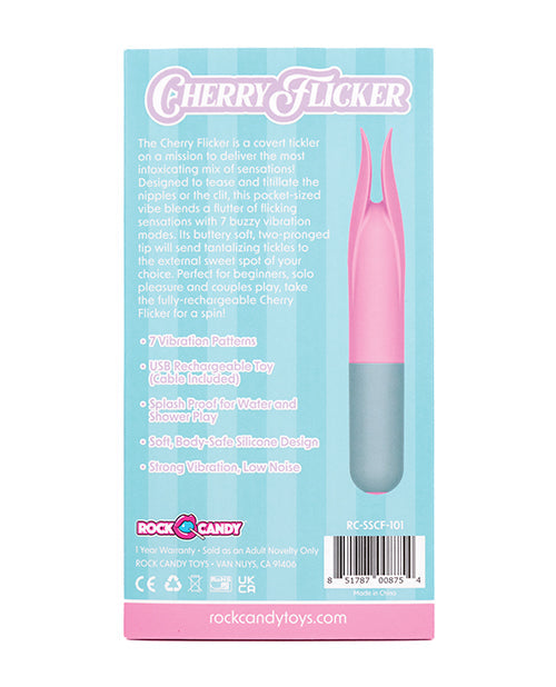 Rock Candy Cherry Flicker Clit Tickler - Pink/Grey