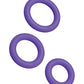 Romp Remix Trio Penis Ring Set of 3 - Purple