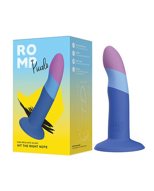 ROMP Piccolo 3 Color Dildo - Blue