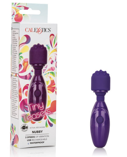 Tiny Teasers Wand Vibrator | 3-Speed Nubby G Spot Vibrator | Purple Waterproof Clit Vibrator | Best Vibrator for Women