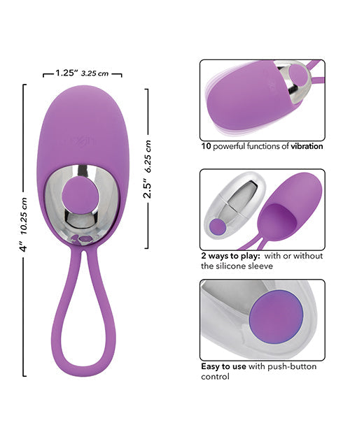 Turbo Buzz Bullet Stimulator w/Removable Silicone Sleeve - Purple