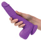 Silicone Studs Rechargeable Gyrating & Thrusting Vibrator - Purple