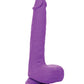 Silicone Studs Rechargeable Gyrating & Thrusting Vibrator - Purple