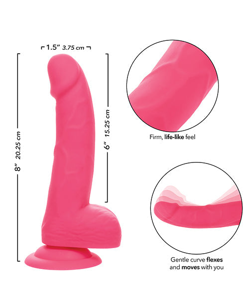 Silicone Studs Realistic Dildo | Neon 6" Big Dildo | Pink Dildo | Suction Cup Dildo