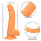 Silicone Studs 6" Big Dildo | Orange Suction Cup Dildo | Realistic Dildo | Neon Silicone Dildo