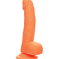 Silicone Studs 6" Big Dildo | Orange Suction Cup Dildo | Realistic Dildo | Neon Silicone Dildo