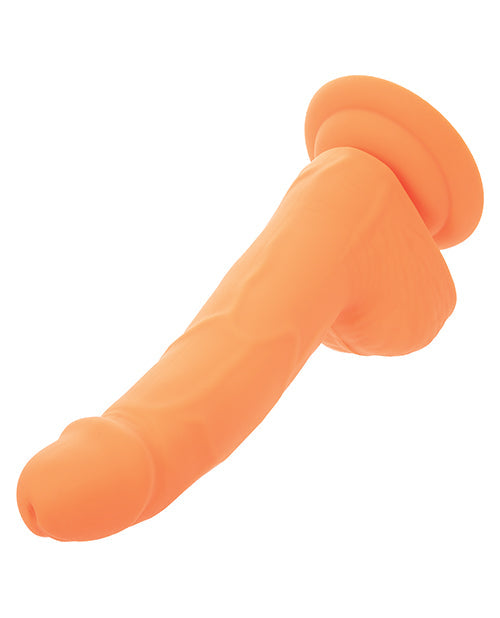 Silicone Studs 6" Big Dildo | Orange Suction Cup Dildo | Realistic Dildo | Neon Silicone Dildo