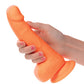 Silicone Studs 6" Big Dildo | Orange Suction Cup Dildo | Realistic Dildo | Neon Silicone Dildo