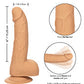 Silicone Studs 6" Big Dildo | Suction Cup Dildo | Ivory Realistic Dildo | Large Dildo