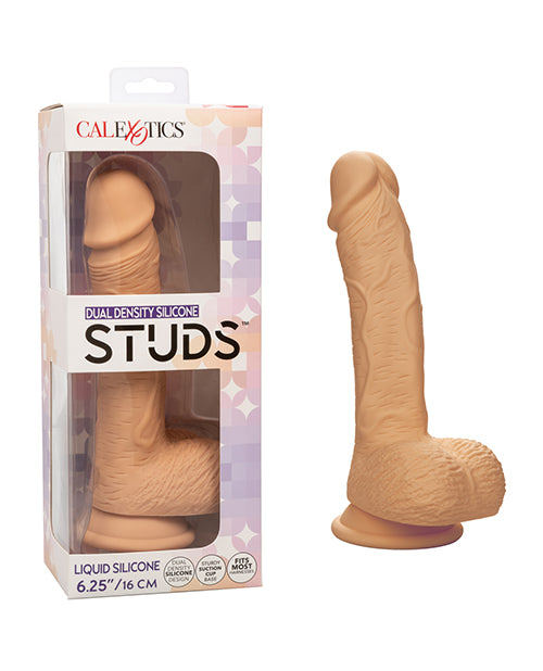 Studs Dual Density Realistic Dildo | Silicone Dildo | 6.25" Big Dildo | Ivory Suction Cup Dildo