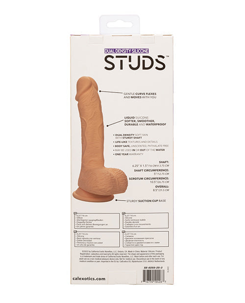 Studs Dual Density Realistic Dildo | Silicone Dildo | 6.25" Big Dildo | Ivory Suction Cup Dildo