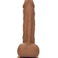 Studs Dual Density Realistic Dildo | Silicone Dildo | 6.25" Big Dildo | Brown Suction Cup Dildo