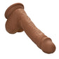 Studs Dual Density Realistic Dildo | Silicone Dildo | 6.25" Big Dildo | Brown Suction Cup Dildo