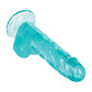 Size Queen 6" Big Dildo | Blue Suction Cup Dildo | Realistic Dildo | Sturdy Large Dildo