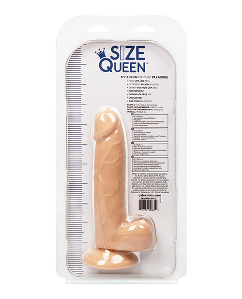 Size Queen 6" Big Dildo | Ivory Suction Cup Dildo | Realistic Dildo | Large Dildo