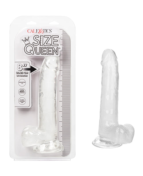 Size Queen 8" Big Dildo | Clear Suction Cup Dildo | Realistic Dildo | Large Dildo