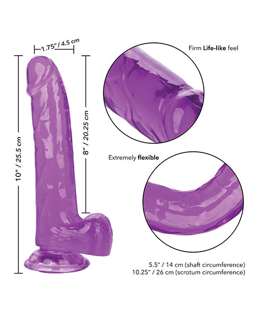 Size Queen 8" Big Dildo | Purple Dildo | Realistic Dildo | Suction Cup Dildo | Large Dildo